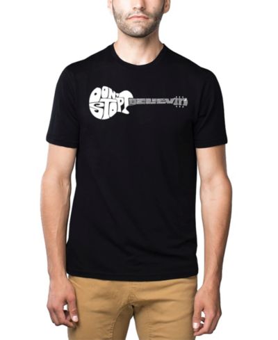 Мужская хлопковая футболка LA Pop Art Word Art Don't Stop Believin' Guitar