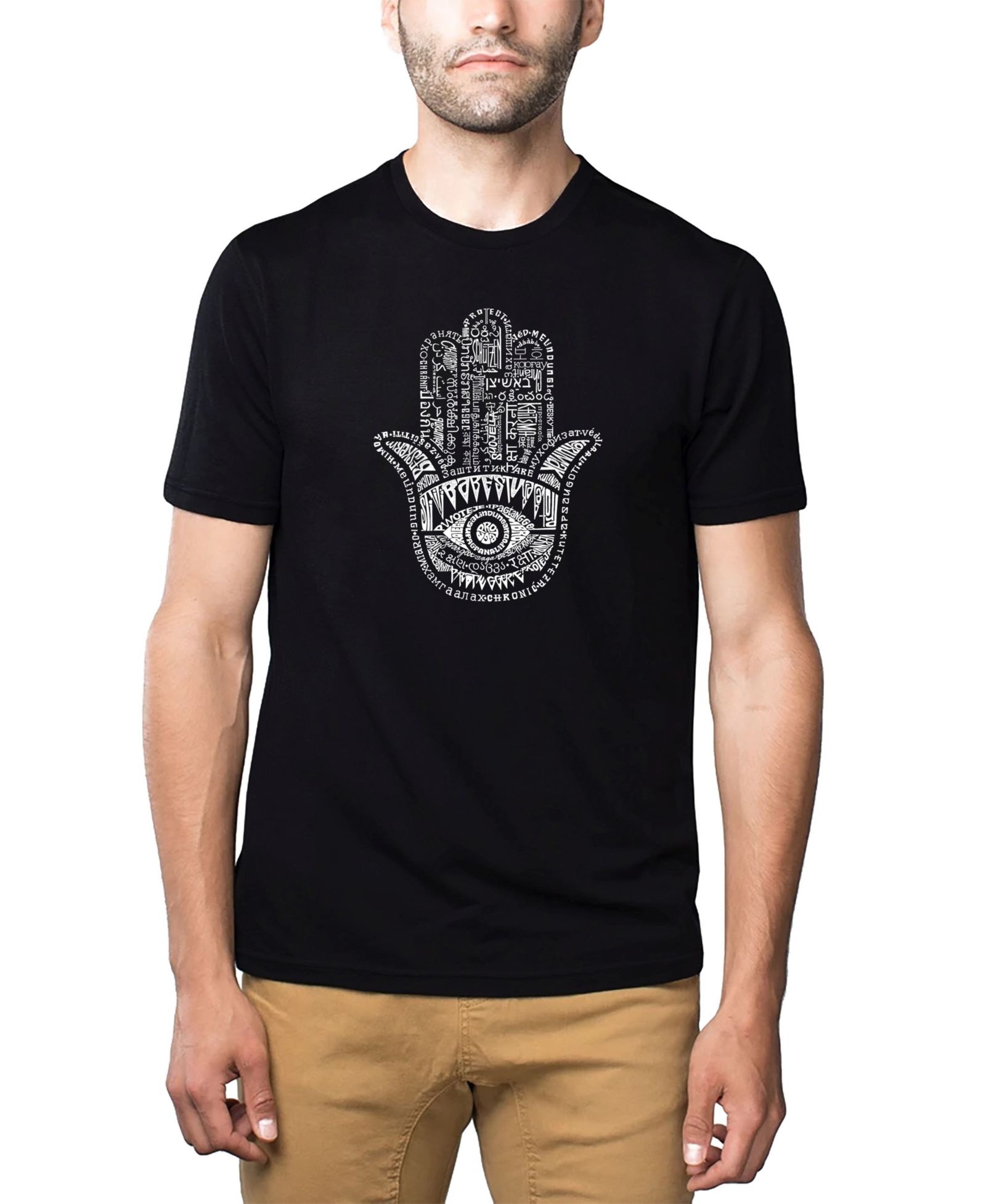 Мужская футболка LA Pop Art Cotton/Poly Blend Word Art - Hamsa