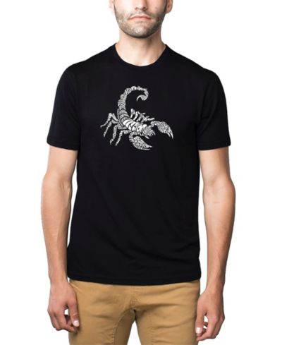 Мужская футболка LA Pop Art Types of Scorpions, хлопково-полиэстеровая смесь