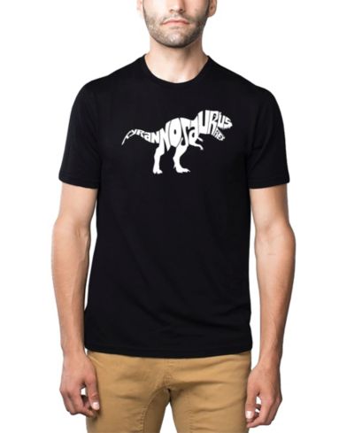 LA Pop Art Men's Premium Word Art T-Shirt - Tyrannosaurus Rex