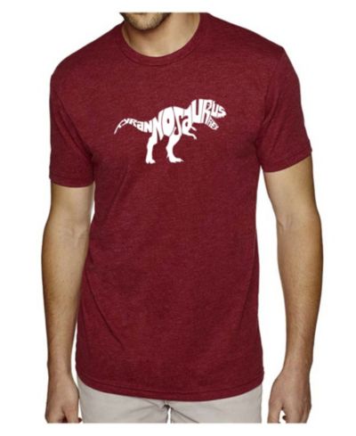 LA Pop Art Men's Premium Word Art T-Shirt - Tyrannosaurus Rex