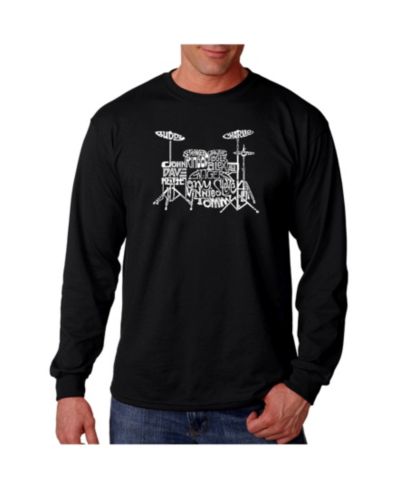 Мужская футболка с длинным рукавом LA Pop Art Drums