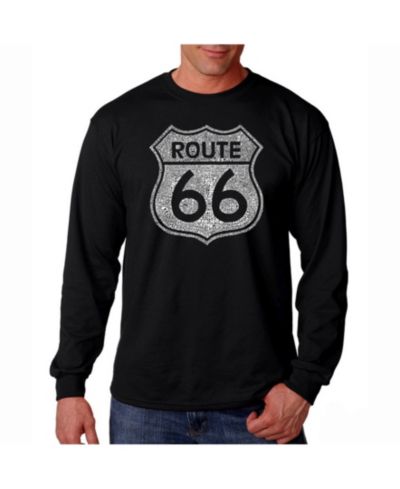 Мужская футболка LA Pop Art Word Art Long Sleeve- Route 66