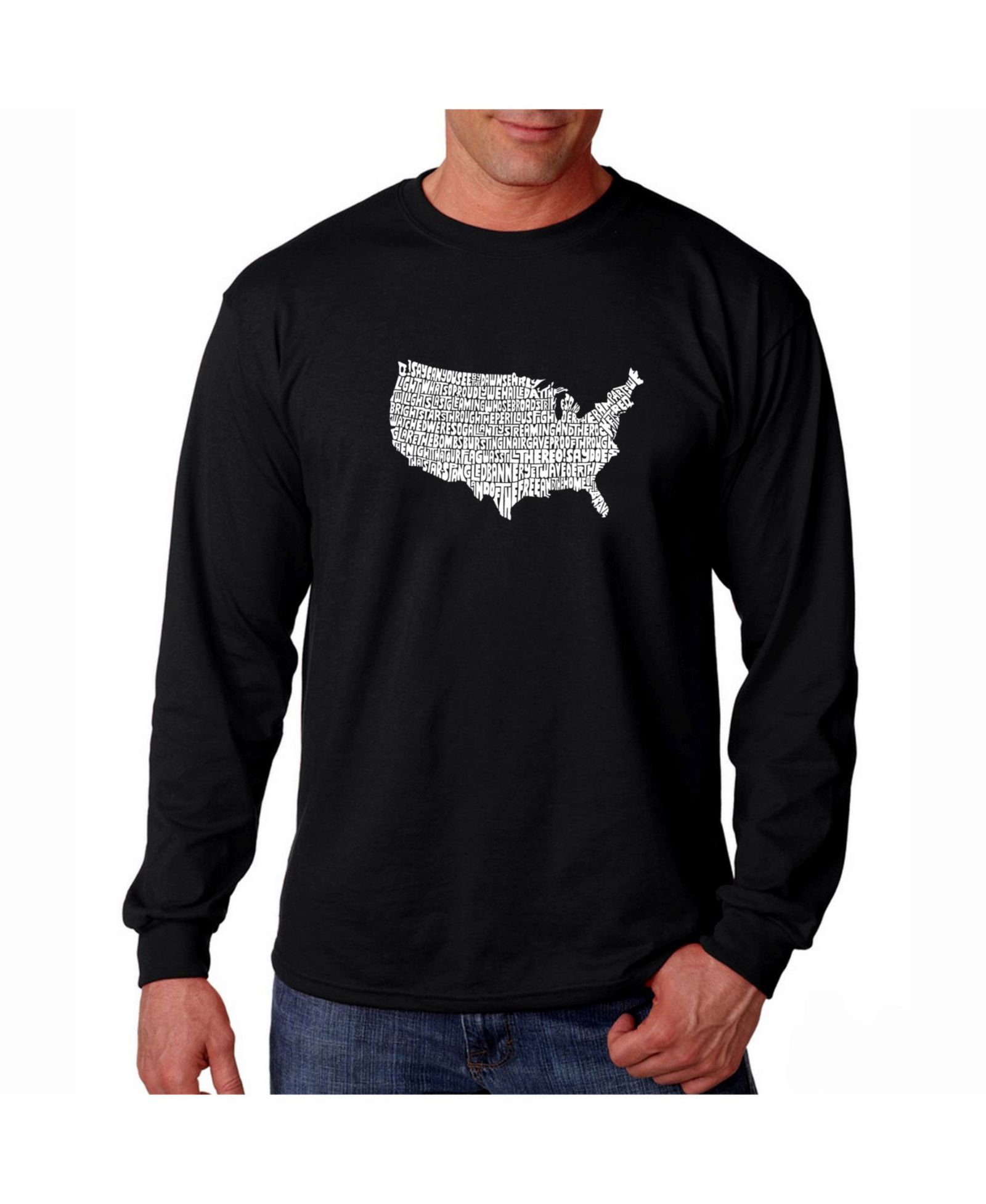 Мужская футболка LA Pop Art Long Sleeve - The Star Spangled Banner