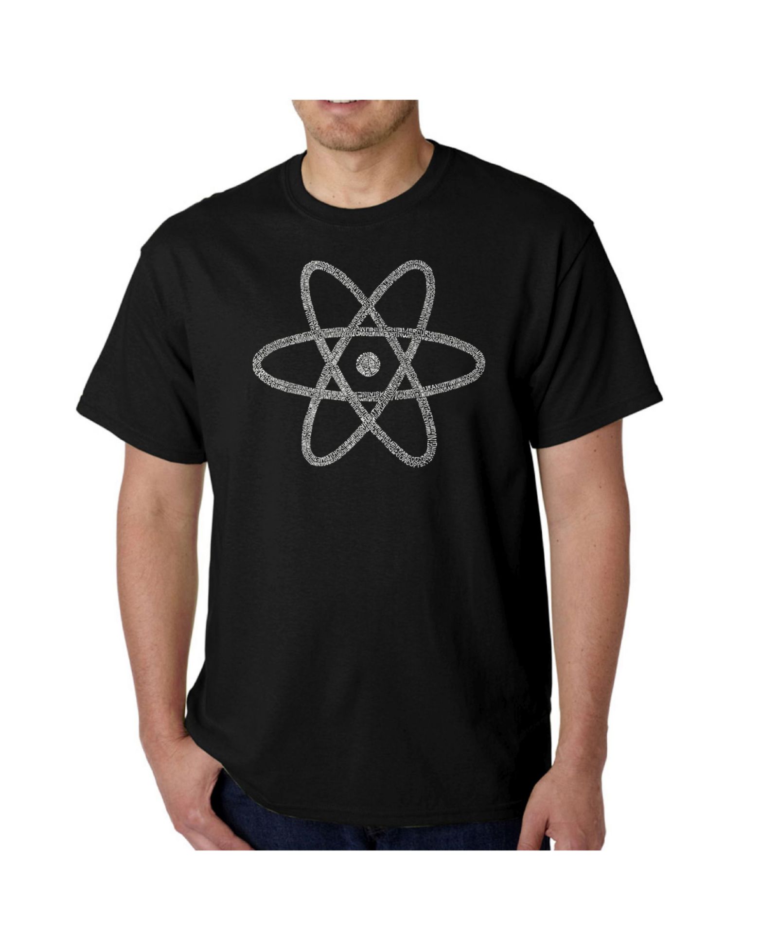 LA Pop Art Men's Word Art T-Shirt - Atom
