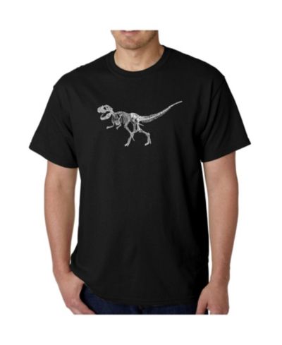 Мужская футболка LA Pop Art с принтом скелета динозавра T-Rex
