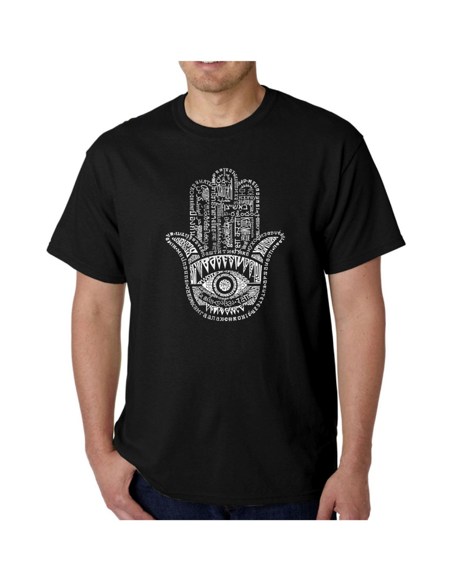 LA Pop Art Men's Word Art T-Shirt - Hamsa