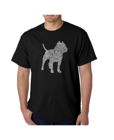 LA Pop Art Men's Word Art T-Shirt - Pit bull