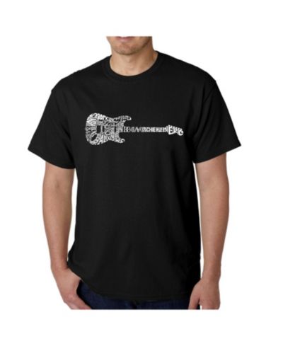 LA Pop Art футболка мужская с принтом Rock Guitar Body Word Art