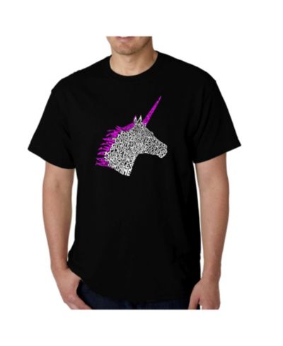 LA Pop Art Men's Word Art T-Shirt - Unicorn