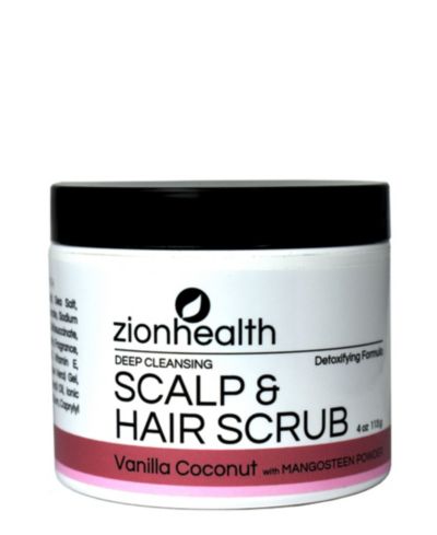 Скраб для волос Zion Health, аромат ванили и кокоса, 4 oz