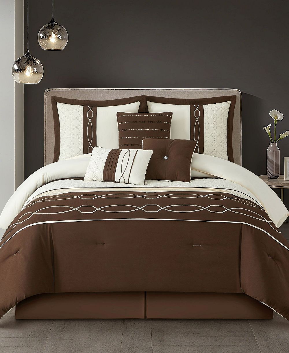 Stratford Park Penley Geometric 7-Piece Comforter Set, California King