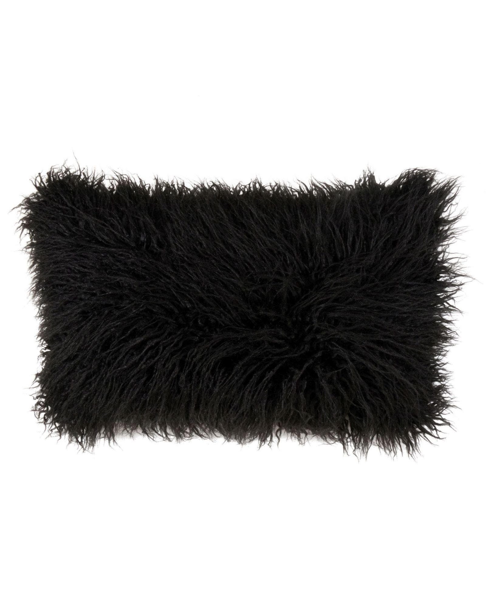 Saro Lifestyle Mongolian Faux Fur Decorative Pillow, 12" x 20"