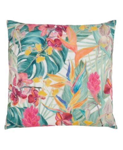 Декоративная подушка Saro Lifestyle Tropical Floral Printed 18" x 18"