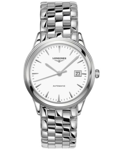 Мужские швейцарские автоматические часы Longines Flagship Stainless Steel Bracelet 38mm