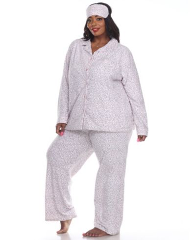 Пижамный комплект White Mark Plus Size, 3 шт.