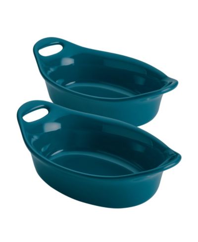 Набор керамических форм Rachael Ray Ceramics 2-Pc. Oval Au Gratin Set