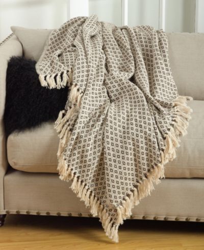 Мягкий плед Saro Lifestyle Diamond Weave 50" x 60"