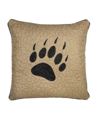 Декоративная подушка American Heritage Textiles Bear Walk Plaid Paw, 18" x 18"