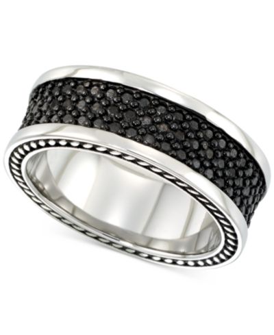 Мужское кольцо LEGACY for MEN by Simone I. Smith Black Ion-Plated в Stainless Steel