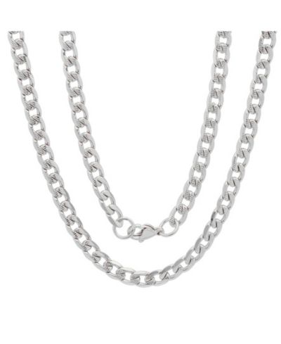 Steeltime Мужские колье Cuban Chain 6mm из нержавеющей стали 24"