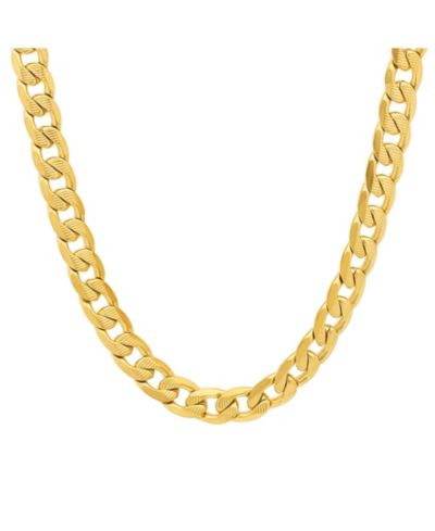 Мужская цепочка Steeltime Figaro 10mm с напылением 18k gold из нержавеющей стали 24"