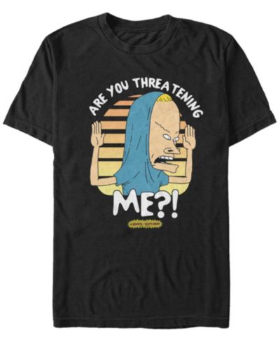 Fifth Sun Beavis and Butthead MTV Men's Are You Threatening Me Logo Short Sleeve T-Shirt