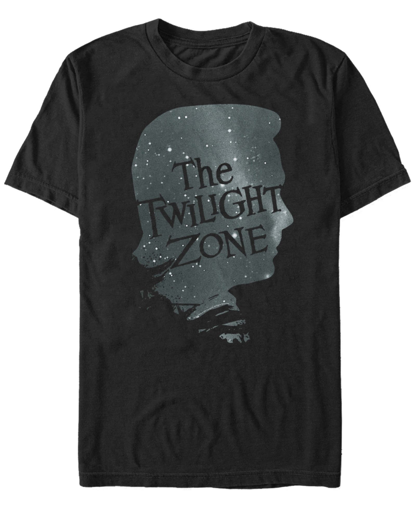 Twilight Zone CBS Men's Galactic Icon Face Profile Short Sleeve T-Shirt