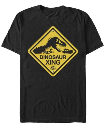 Мужская футболка Fifth Sun Jurassic Park Dinosaur Crossing Sign с коротким рукавом