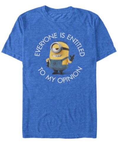 Футболка Minions Illumination Men's Despicable Me Entitled To My Opinion с коротким рукавом