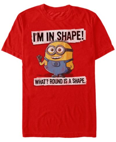 Minions Illumination Мужская футболка Despicable Me I'M In Shape с коротким рукавом