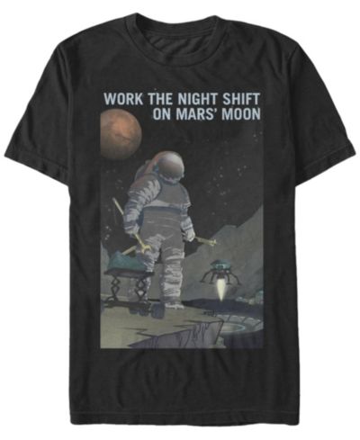 Мужская футболка NASA Mars Work The Night Shift с коротким рукавом