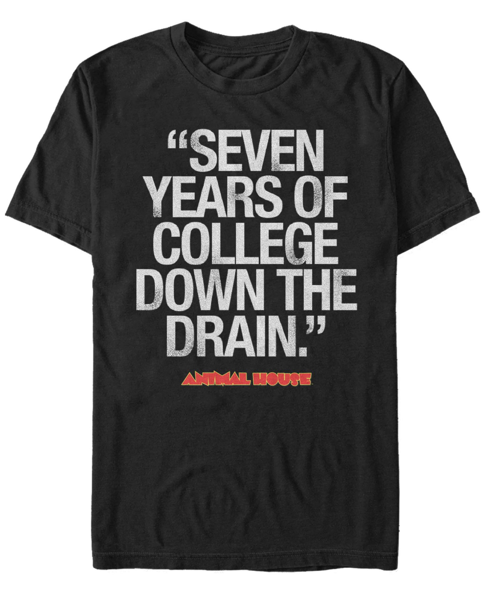 Fifth Sun Animal House National Lampoon's Men's Bluto 7 Years Of College Short Sleeve T-Shirt