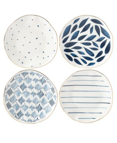 Lenox Blue Bay Assorted Dessert Plates, Set of 4
