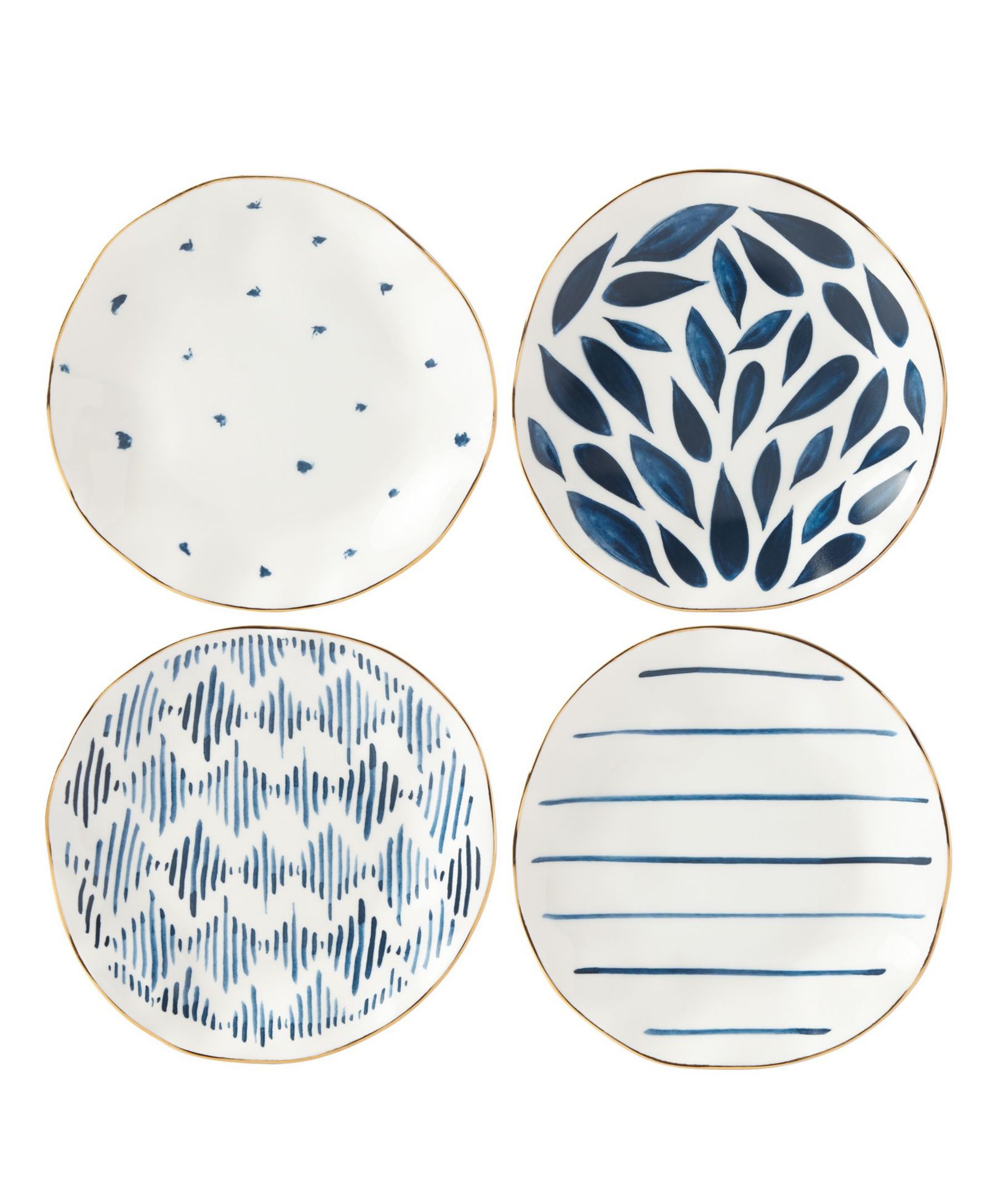 Lenox Blue Bay Tidbit Plates, Set of 4