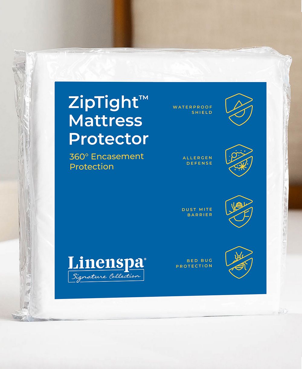 Linenspa Signature Collection ZipTight Encasement Mattress Protector, Twin XL