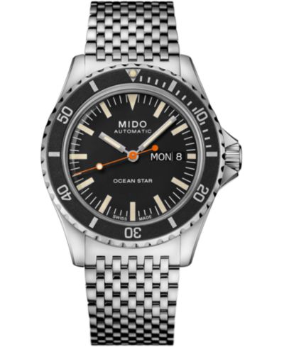 Mido Men’s Swiss Automatic Ocean Star Tribute 75th Anniversary Stainless Steel Bracelet Watch 41mm