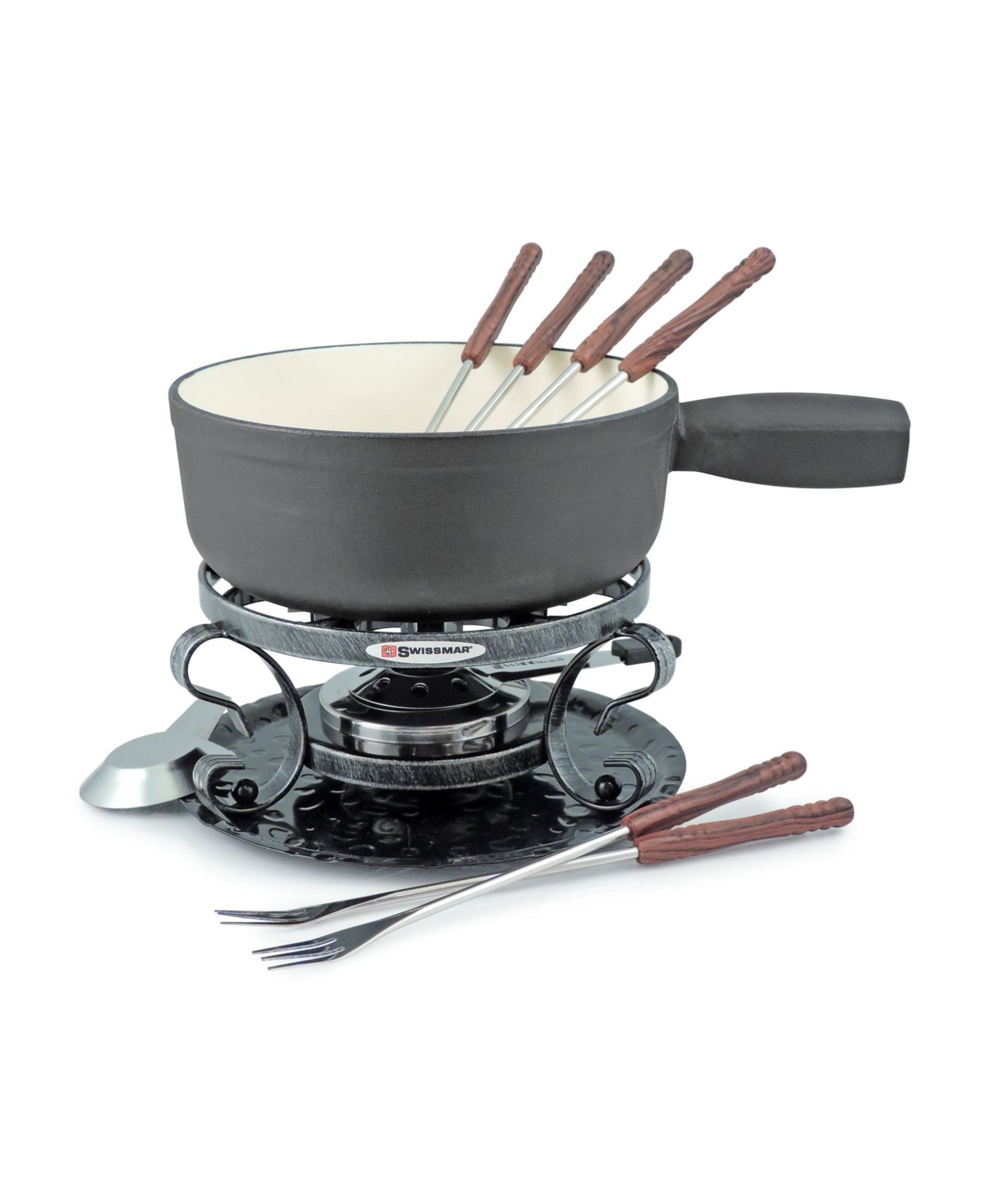 SWISSMAR Lugano 9 Piece Cast Iron Fondue Set