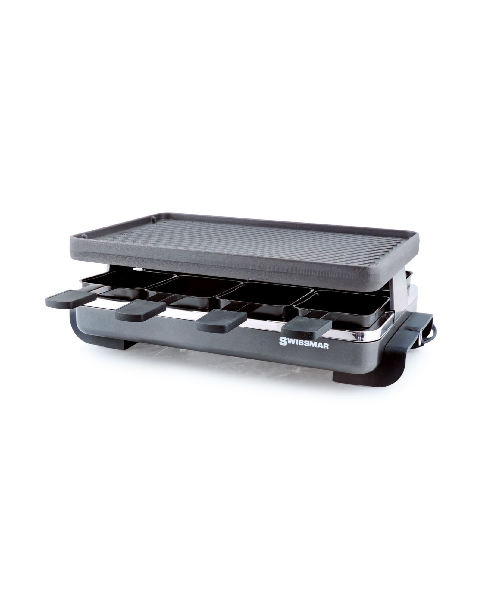 SWISSMAR 8 Person Classic Raclette Party Grill with Reversible Cast Iron Grill Plate