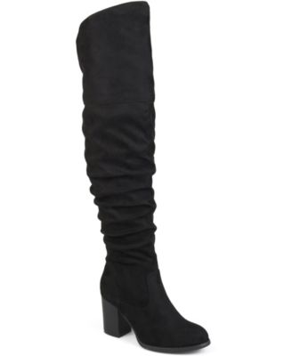 Journee Collection Women's Kaison Wide Calf Slouchy Over The Knee Boots