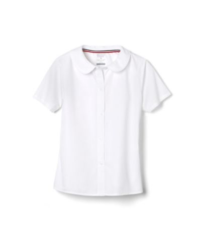 French Toast Plus Girls Short Sleeve Modern Peter Pan Blouse