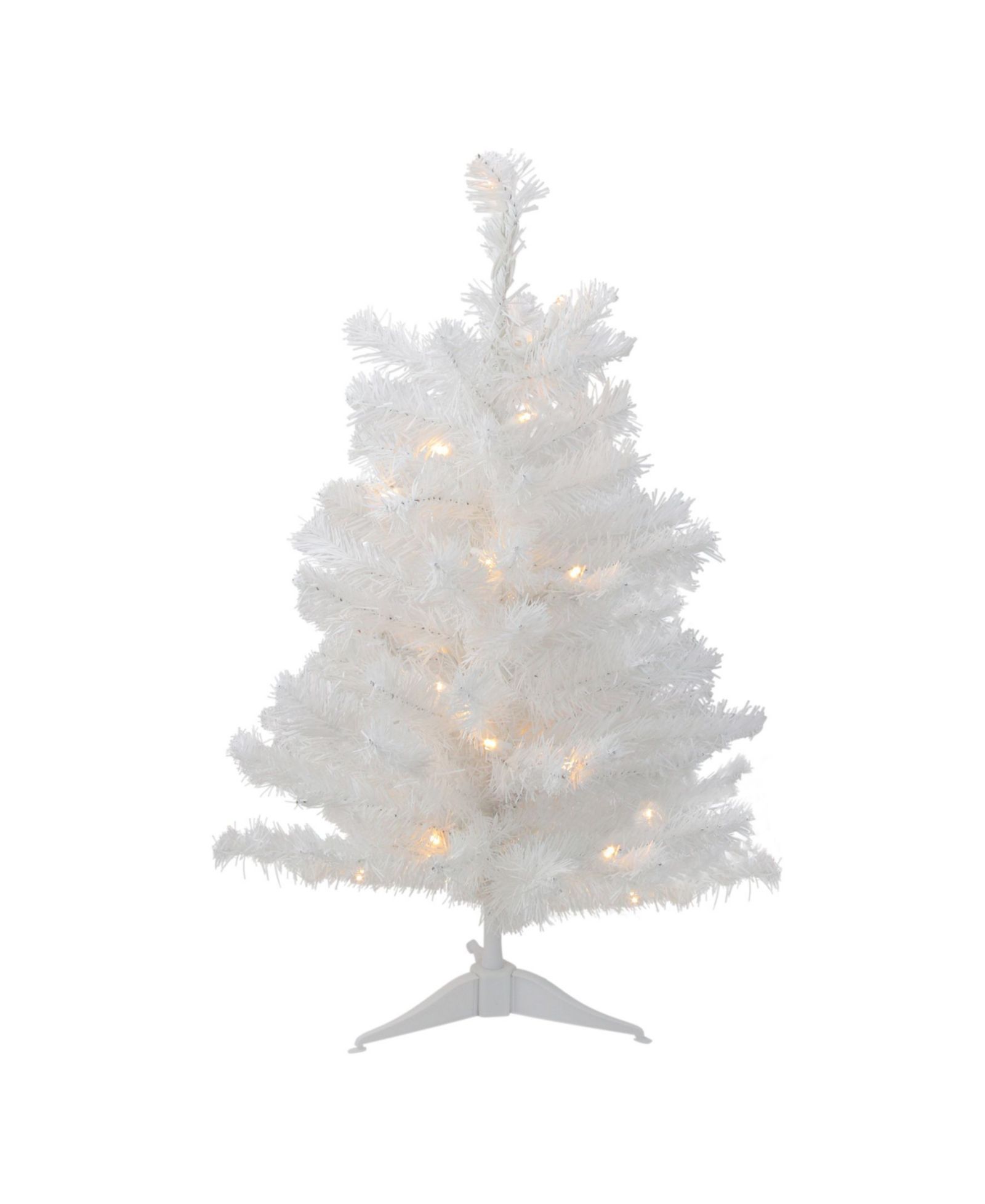 Искусственная рождественская елка Northlight 3' с LED-подсветкой, цвет Snow White, средняя, с прозрачными огнями