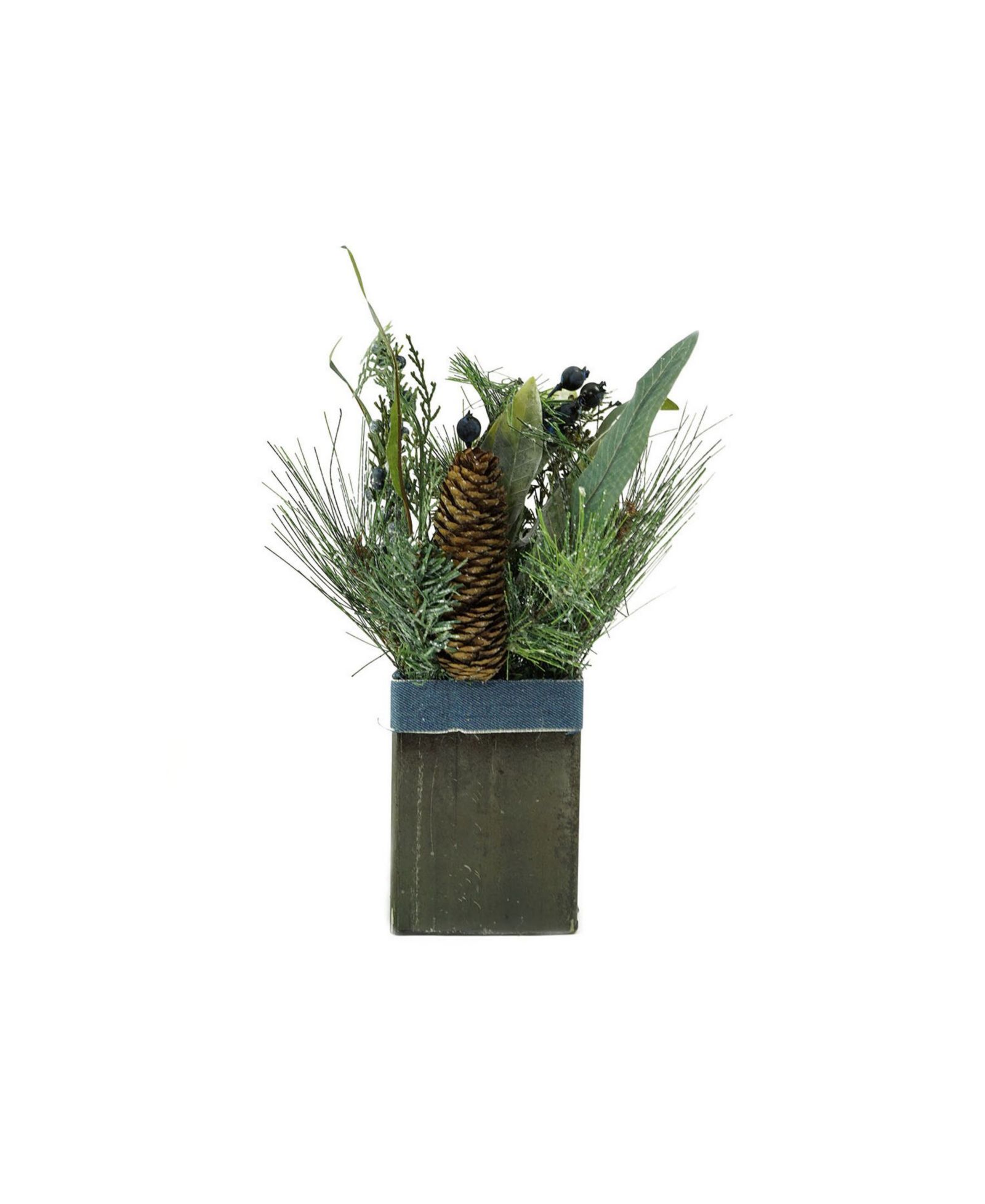 Рождественская композиция Northlight 13" Square Potted Frosted Blueberry and Pine Artificial