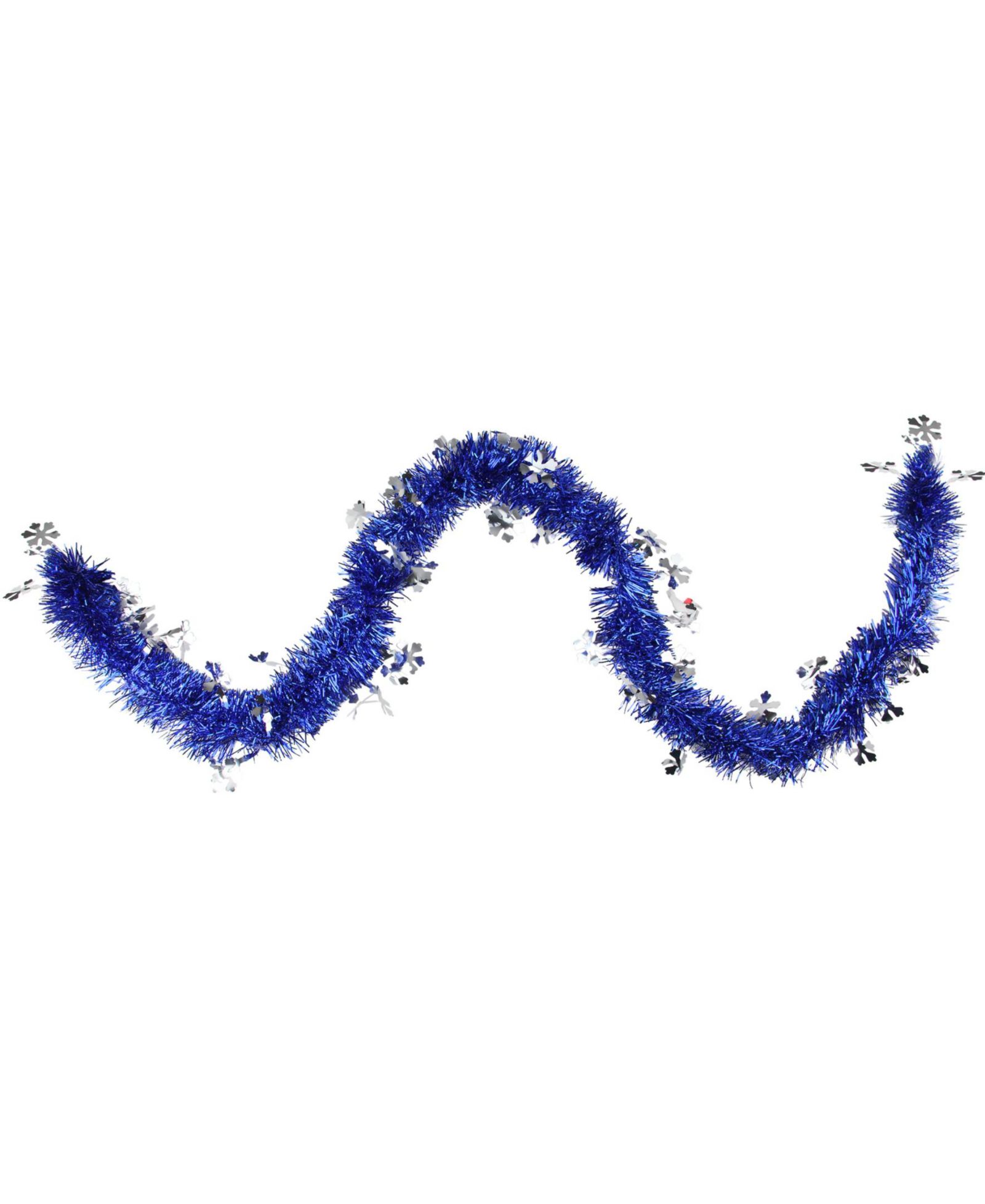 Гирлянда Northlight 50' Lavish Blue Christmas Tinsel с серебристыми снежинками - Unlit