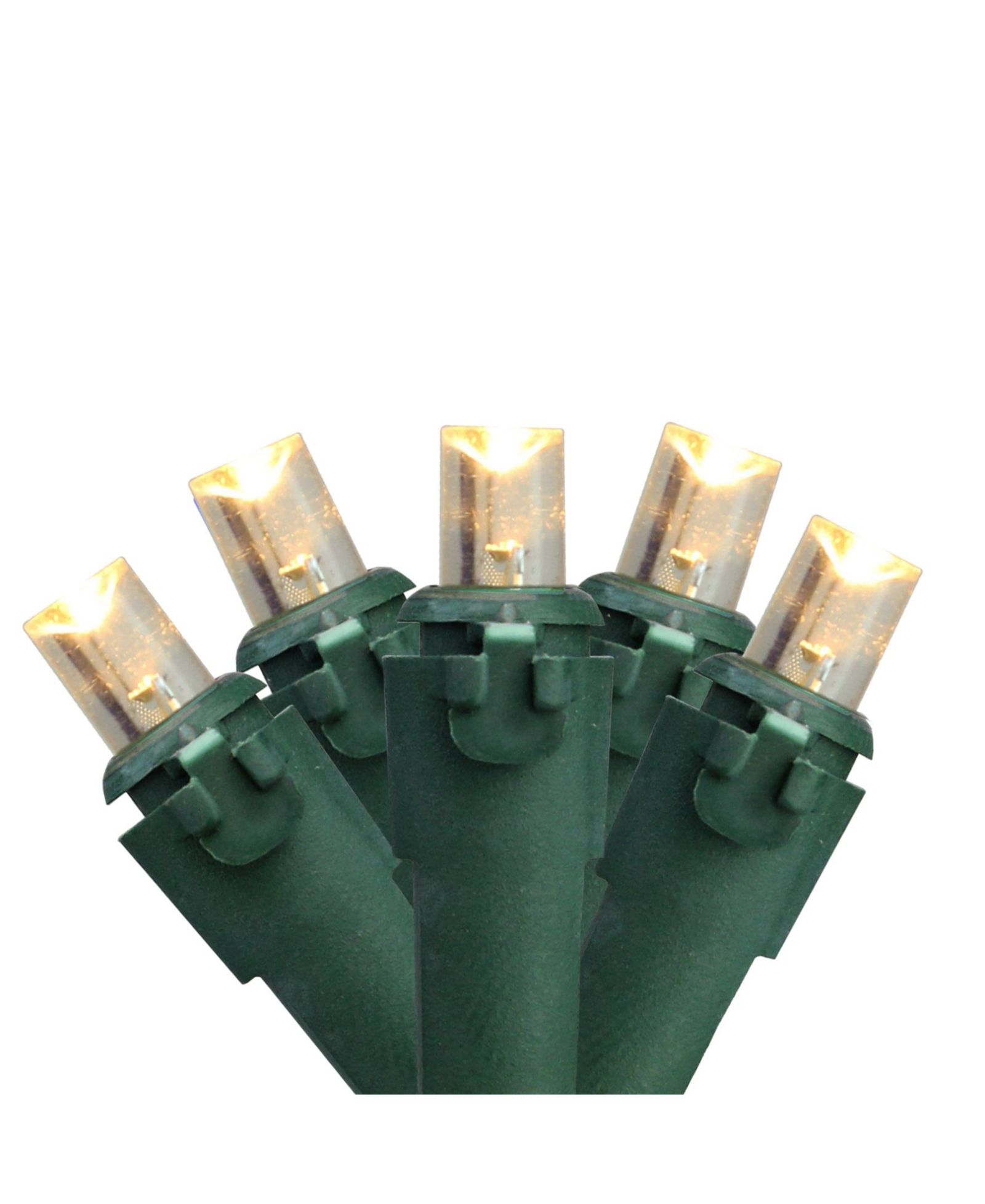 Northlight Set of 50 Warm White LED Wide Angle Christmas Lights - Green Wire