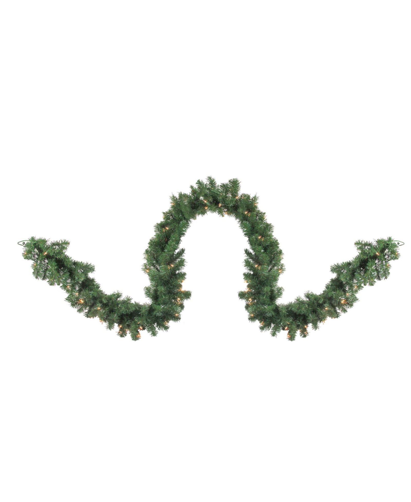Рождественская гирлянда Northlight 9' Pre-Lit Deluxe Windsor Green Pine с прозрачными огнями