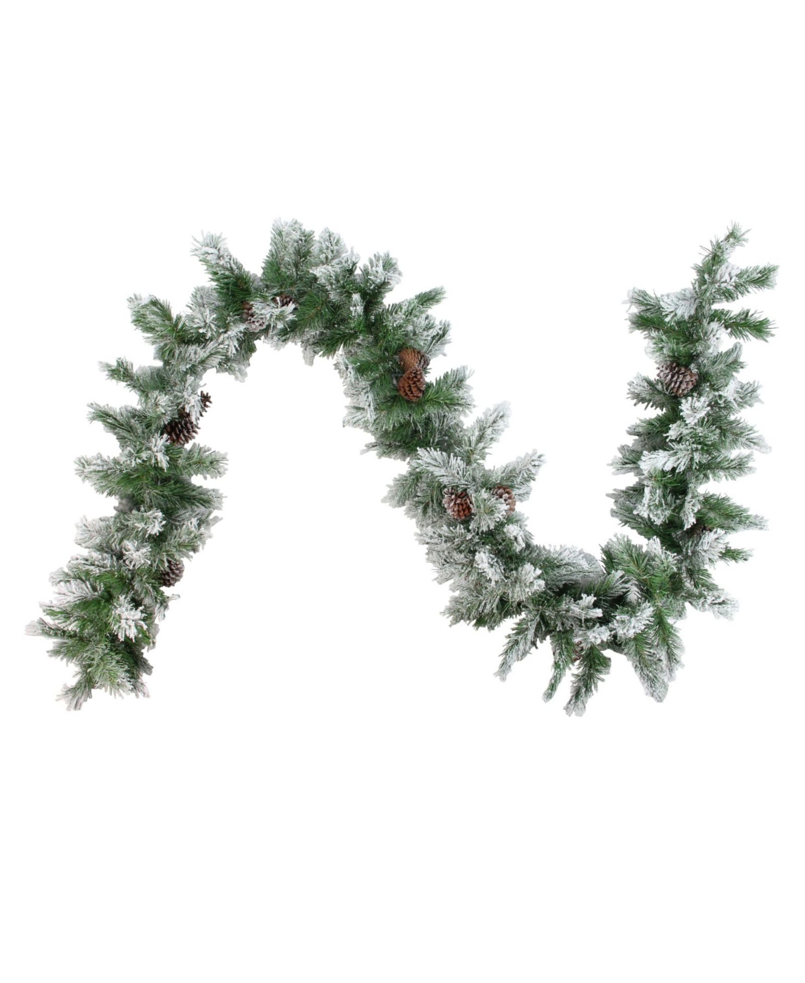 Рождественское украшение Northlight 6.75' Flocked Pinecone Angel Pine Artificial Swag