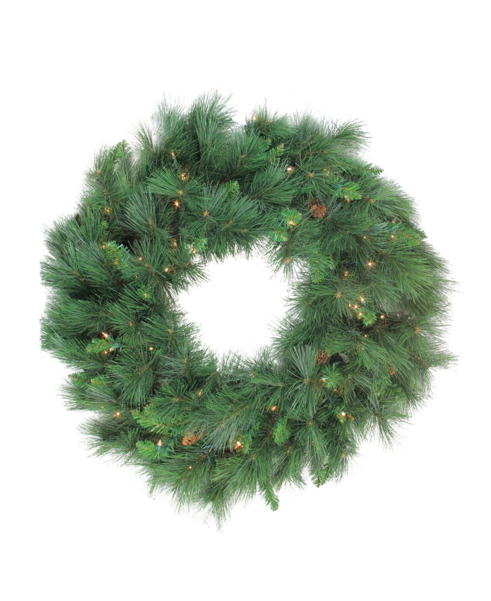 Искусственный рождественский венок Northlight Pre-lit White Valley Pine с чистыми огнями 48-Inch