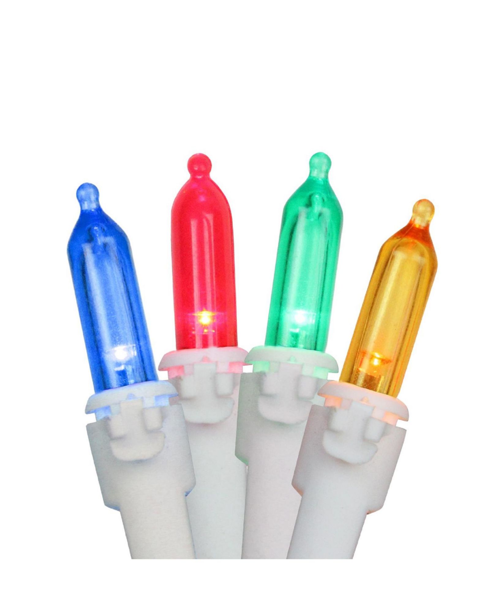 Светодиодные мини-гирлянды Northlight Multi-Color LED 4" Spacing - White Wire