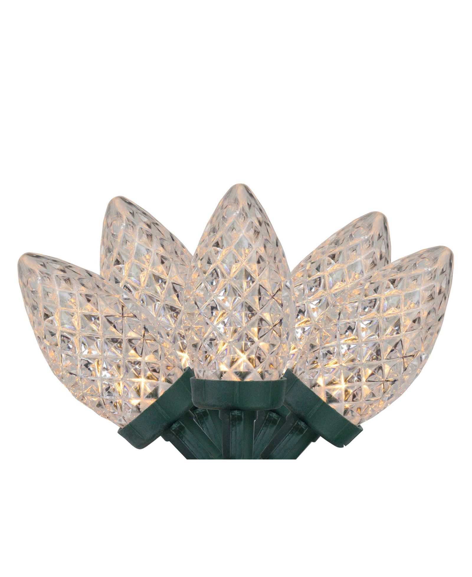 Northlight Набор из 100 светодиодных гирлянд C9 Warm White Green Wire